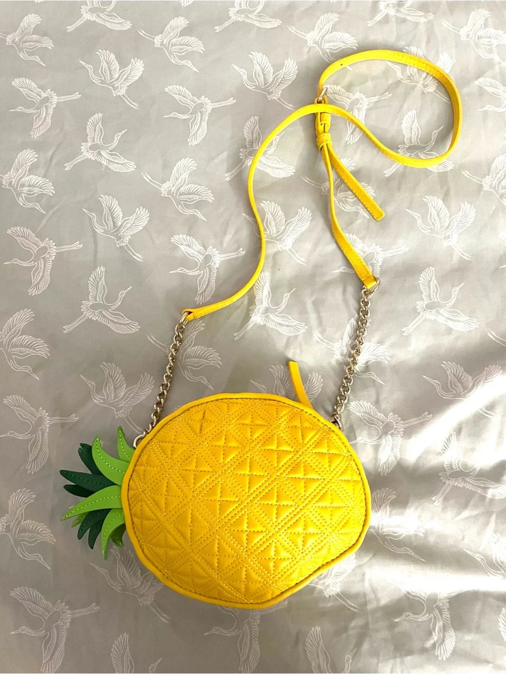 Kate Spade Wing It Yellow Pineapple Crossbody Shoulder Bag - Hawaii